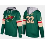 Adidas Minnesota Wild 32 Alex Stalock Name And Number Green Hoodie