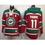 Old Time Hockey Minnesota Wild #11 Zach Parise Red Hoodie