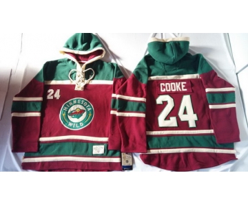 Old Time Hockey Minnesota Wild #24 Matt Cooke Red Hoodie