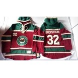 Old Time Hockey Minnesota Wild #32 Niklas Backstrom Red Hoodie