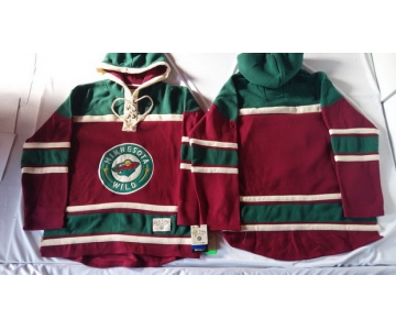 Old Time Hockey Minnesota Wild Blank Red Hoodie