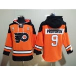 Men's Philadelphia Flyers #9 Ivan Provoro Orange Ageless Must-Have Lace-Up Pullover Hoodie