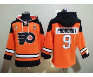 Men's Philadelphia Flyers #9 Ivan Provoro Orange Ageless Must-Have Lace-Up Pullover Hoodie