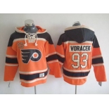 Men's Philadelphia Flyers #93 Jakub Voracek Old Time Hockey Alternate Orange Hoodie