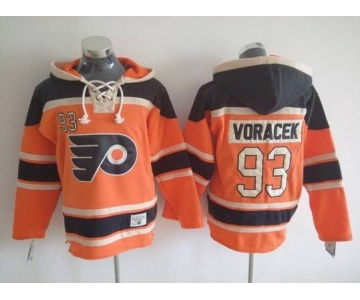 Men's Philadelphia Flyers #93 Jakub Voracek Old Time Hockey Alternate Orange Hoodie