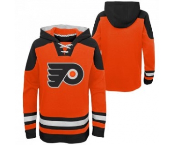 Men's Philadelphia Flyers Blank Orange Ageless Must-Have Lace-Up Pullover Hoodie