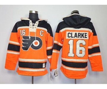 Old Time Hockey Philadelphia Flyers #16 Bobby Clarke 2012 Winter Classic Orange Hoodie