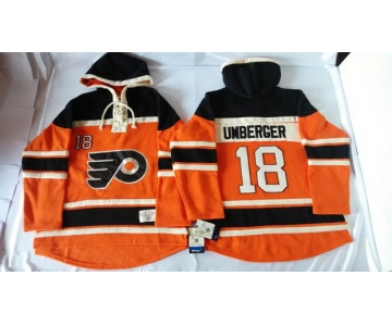 Old Time Hockey Philadelphia Flyers #18 R. J. Umberger 2012 Winter Classic Orange Hoodie