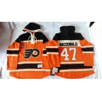 Old Time Hockey Philadelphia Flyers #47 Andrew MacDonald 2012 Winter Classic Orange Hoodie