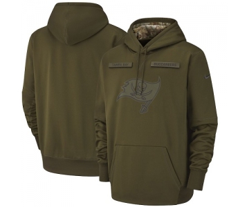 Men's Tampa Bay Buccaneers Nike Olive Salute to Service Sideline Therma Performance Pullover Hoodie