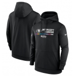 Men's San Francisco 49ers 2022 Black Crucial Catch Therma Performance Pullover Hoodie