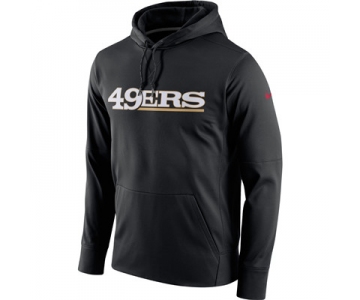 Men's San Francisco 49ers Nike Black Circuit Wordmark Essential Performance Pullover Hoodie