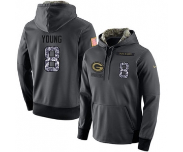 NFL Men's Nike San Francisco 49ers #8 Steve Young Stitched Black Anthracite Salute to Service Player Performance Hoodie