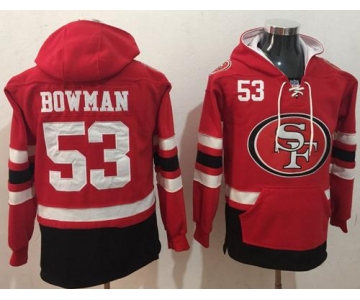 Nike San Francisco 49ers #53 NaVorro Bowman Red Black Name & Number Pullover NFL Hoodie