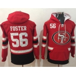 Nike San Francisco 49ers #56 Reuben Foster Red Black Name & Number Pullover NFL Hoodie