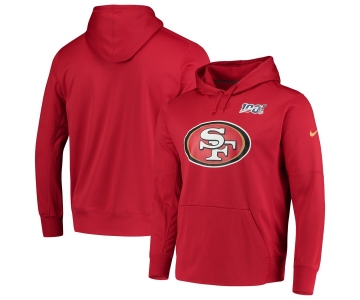 San Francisco 49ers Nike 100th Season Primary Logo Circuit Performance Pullover Hoodie Scarlet