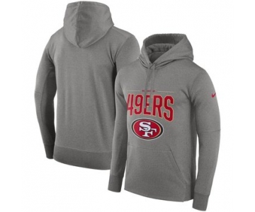 San Francisco 49ers Nike Sideline Property of Performance Pullover Hoodie Gray