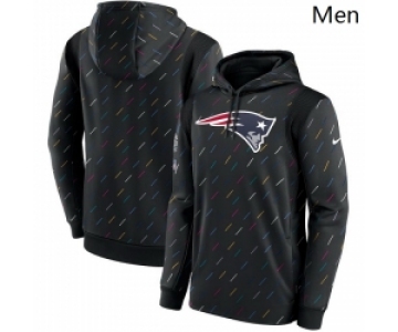 Men New England Patriots Nike Charcoal 2021 NFL Crucial Catch Therma Pullover Hoodie