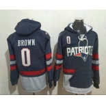 Men's New England Patriots #0 Antonio Brown 2016 Navy Blue Team Color Stitched NFL Hoodie