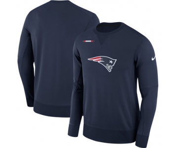 Men's New England Patriots Nike Navy Sideline Team Logo Performance Sweatshirt
