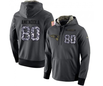 NFL Men's Nike New England Patriots #80 Danny Amendola Stitched Black Anthracite Salute to Service Player Performance Hoodie