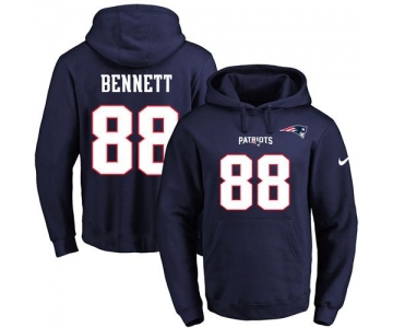 Nike Patriots #88 Martellus Bennett Navy Blue Name & Number Pullover NFL Hoodie