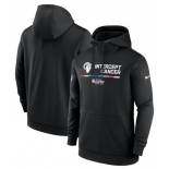 Men's Los Angeles Rams Black 2022 Crucial Catch Therma Performance Pullover Hoodie