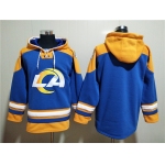 Men's Los Angeles Rams Blank 2022 Royal Super Bowl LVI Champions Pullover Hoodie