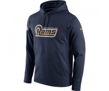 Men's Los Angeles Rams Nike Navy Circuit Wordmark Essential Performance Pullover Hoodie
