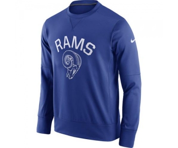 Men's Los Angeles Rams Nike Royal Circuit Alternate Sideline Performance Sweatshirt