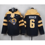 Nike Rams #6 Johnny Hekker Navy Blue Player Pullover NFL Hoodie