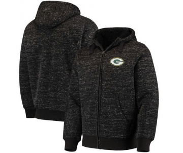 Green Bay Packers G-III Sports by Carl Banks Discovery Sherpa Full-Zip Jacket - Heathered Black
