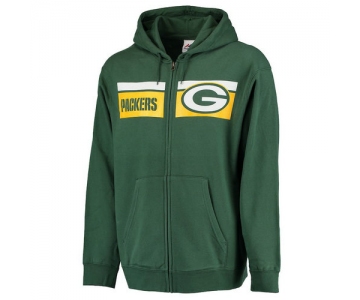 Green Bay Packers Majestic Touchback Full-Zip Hoodie - Green