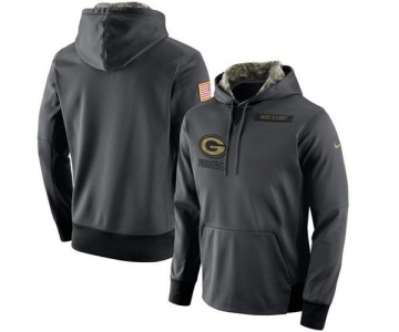 Men's Green Bay Packers Nike Anthracite Salute to Service Player Performance Hoodie