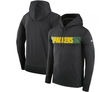 Men's Green Bay Packers Nike Charcoal Sideline Team Performance Pullover Hoodie