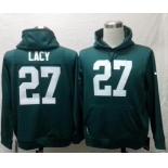Nike Green Bay Packers #27 Eddie Lacy Green Hoodie
