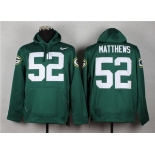 Nike Green Bay Packers #52 Clay Matthews Green Hoodie