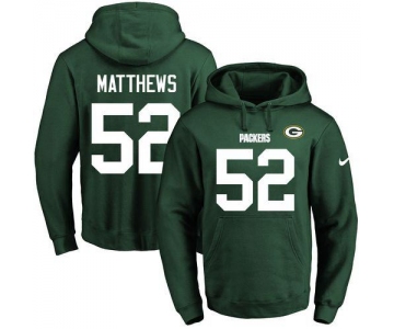 Nike Packers #52 Clay Matthews Green Name & Number Pullover NFL Hoodie