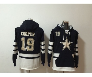 Men's Dallas Cowboys #19 Amari Cooper NEW Navy Blue Pocket Stitched NFL Pullover Hoodie