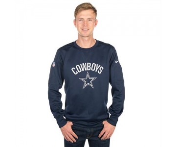 Men's Dallas Cowboys Nike Navy Sideline Circuit Performance Sweatshirt
