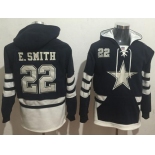 Nike Dallas Cowboys #22 Emmitt Smith Navy Blue White Name & Number Pullover NFL Hoodie