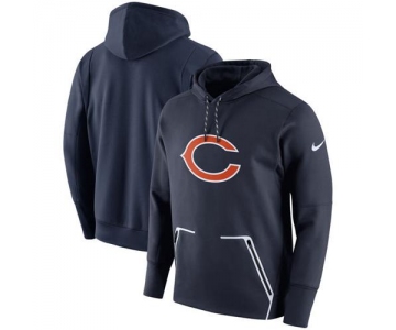 Men's Chicago Bears Nike Navy Champ Drive Vapor Speed Performance Pullover Hoodie