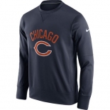 Men's Chicago Bears Nike Navy Sideline Circuit Performance Sweatshirt