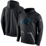 Men's Carolina Panthers Nike Black Champ Drive Vapor Speed Performance Pullover Hoodie