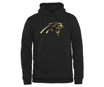 NFL Carolina Panthers Men's Pro Line Black Gold Collection Pullover Hoodies Hoody