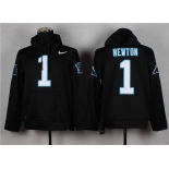 Nike Carolina Panthers #1 Cam Newton Black Hoodie