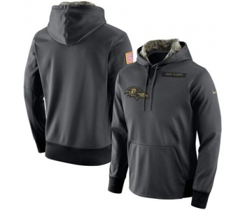 Men's Baltimore Ravens Nike Anthracite Salute to Service Player Performance Hoodie
