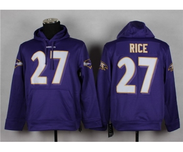 Nike Baltimore Ravens #27 Ray Rice Purple Hoodie