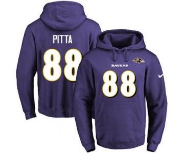 Nike Ravens #88 Dennis Pitta Purple Name & Number Pullover NFL Hoodie