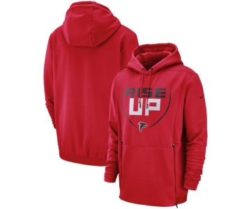 Atlanta Falcons Nike Sideline Local Lockup Performance Pullover Hoodie Red